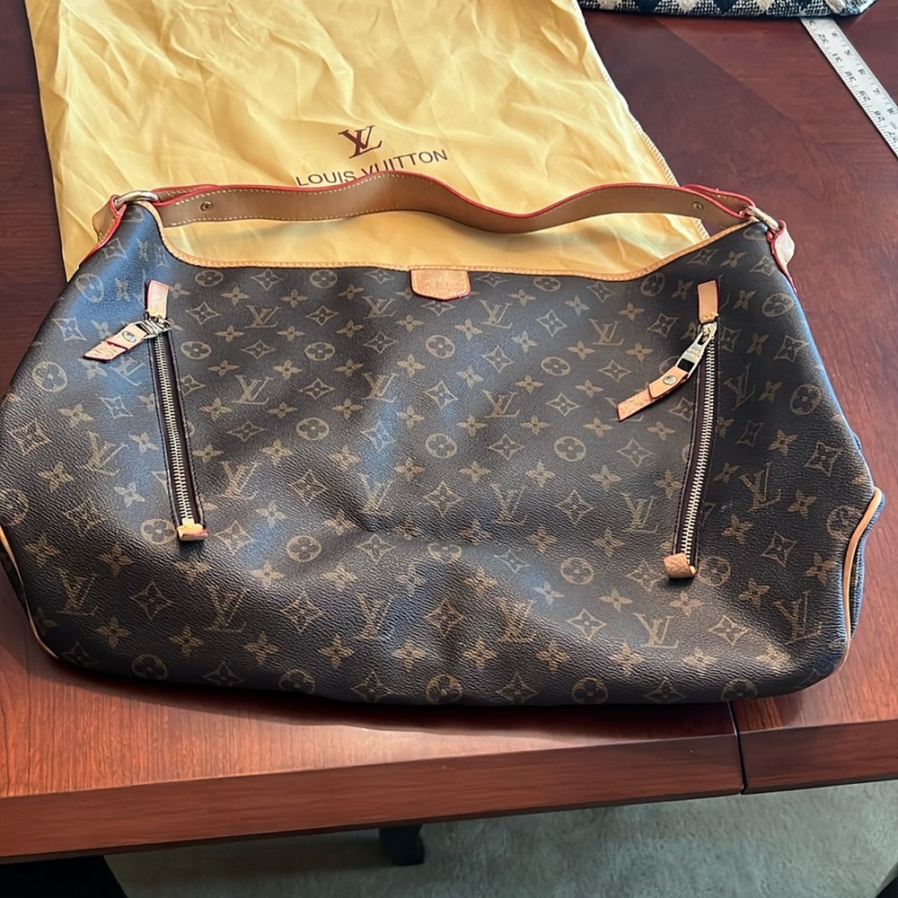 Louis Vuitton Brown Monogram Hobo with Gold Hardware
